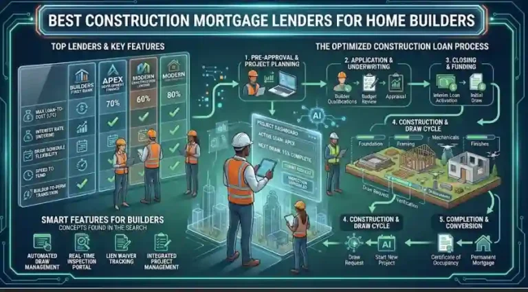 Best Construction Mortgage Lenders for Home Builders