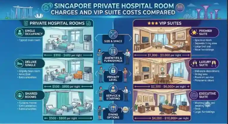 Singapore Private Hospital Room Charges and VIP Suite Costs Compared